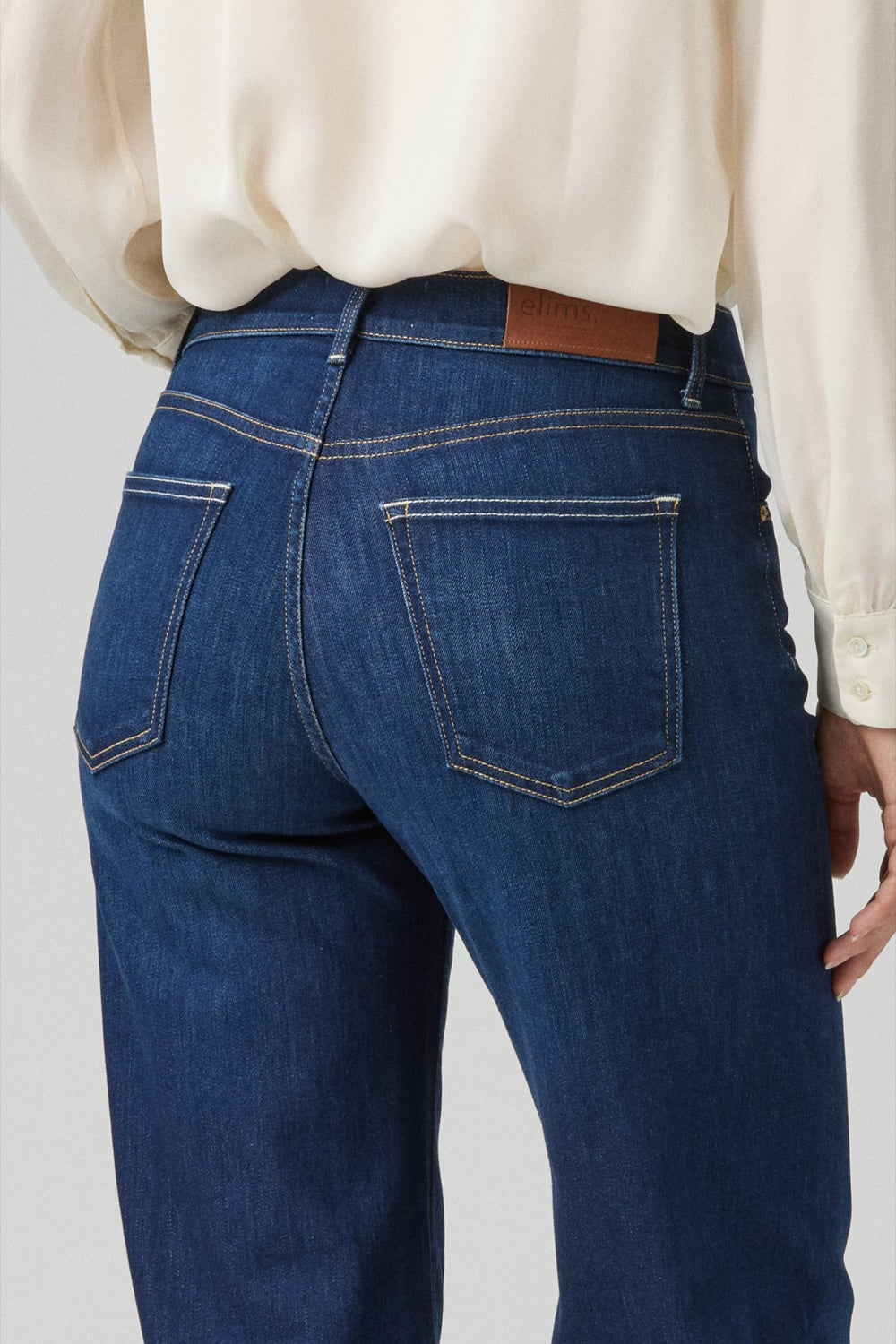The Malibu Wide Denim Cropped | Deep Sapphire