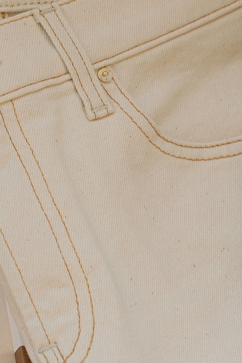 The Melrose Straight Denim | White Sand
